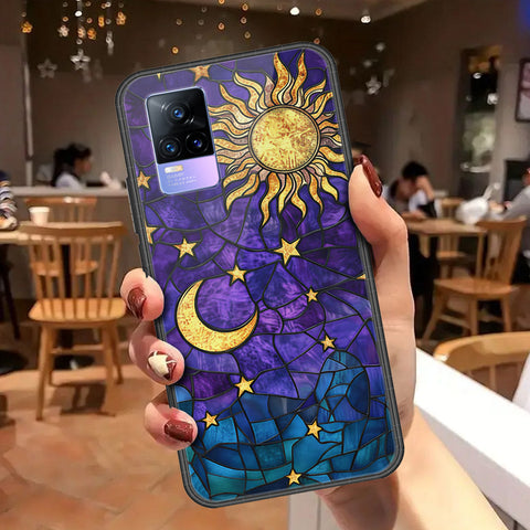 Vivo V21e Cover - Celestial Starry Universe Series - HQ Ultra Shine Premium Infinity Glass Soft Silicon Borders Case