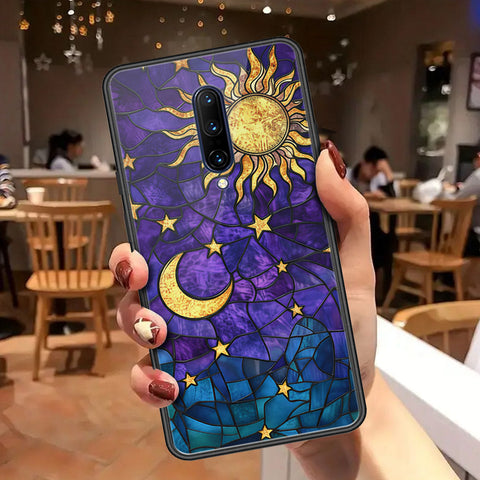 OnePlus 7 Pro Cover - Celestial Starry Universe Series - HQ Ultra Shine Premium Infinity Glass Soft Silicon Borders Case