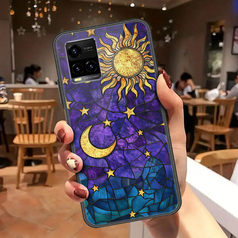Vivo Y33s Cover - Celestial Starry Universe Series - HQ Ultra Shine Premium Infinity Glass Soft Silicon Borders Case