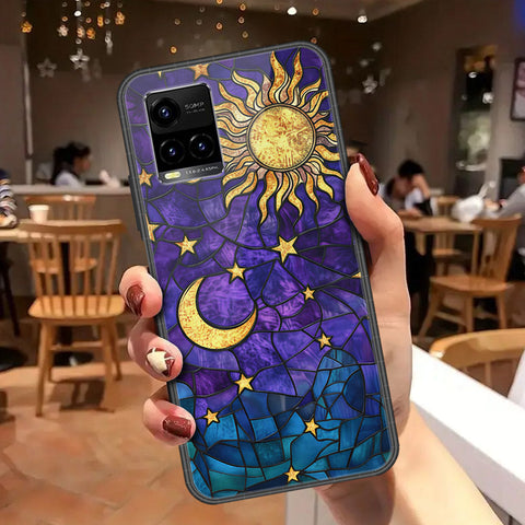 Vivo Y21 Cover - Celestial Starry Universe Series - HQ Ultra Shine Premium Infinity Glass Soft Silicon Borders Case