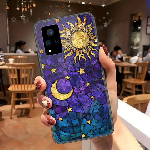 Vivo V21 Cover - Celestial Starry Universe Series - HQ Ultra Shine Premium Infinity Glass Soft Silicon Borders Case
