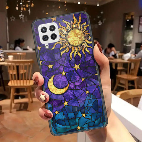 Samsung Galaxy M22 Cover - Celestial Starry Universe Series - HQ Ultra Shine Premium Infinity Glass Soft Silicon Borders Case