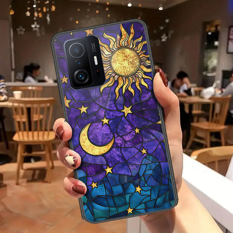 Xiaomi 11T Cover - Celestial Starry Universe Series - HQ Ultra Shine Premium Infinity Glass Soft Silicon Borders Case
