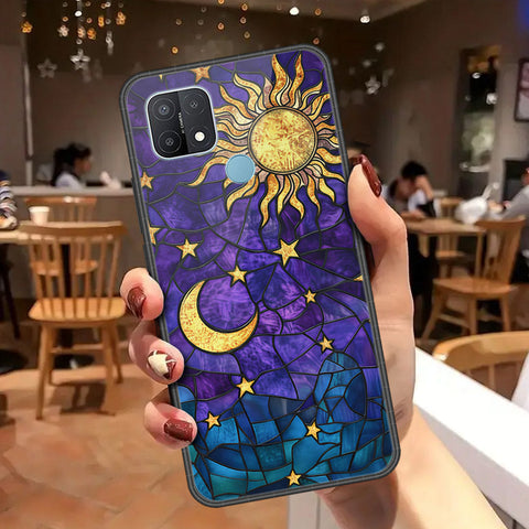 Oppo A15 Cover - Celestial Starry Universe Series - HQ Ultra Shine Premium Infinity Glass Soft Silicon Borders Case