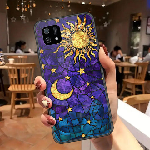 Oppo A16K Cover - Celestial Starry Universe Series - HQ Ultra Shine Premium Infinity Glass Soft Silicon Borders Case