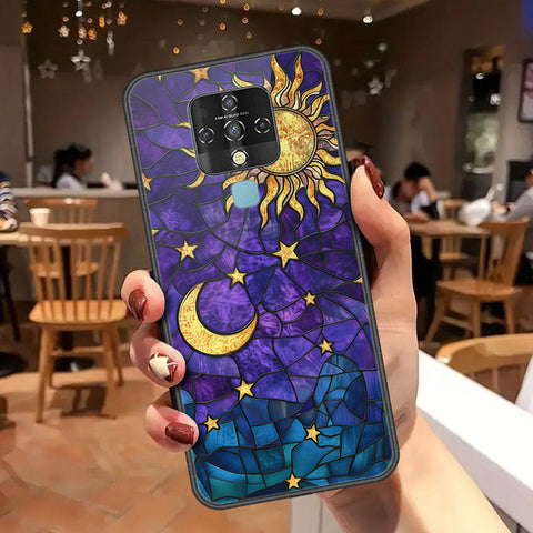 Tecno Camon 16 Cover - Celestial Starry Universe Series - HQ Ultra Shine Premium Infinity Glass Soft Silicon Borders Case