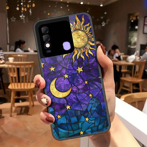 Tecno Spark 8 Cover - Celestial Starry Universe Series - HQ Ultra Shine Premium Infinity Glass Soft Silicon Borders Case