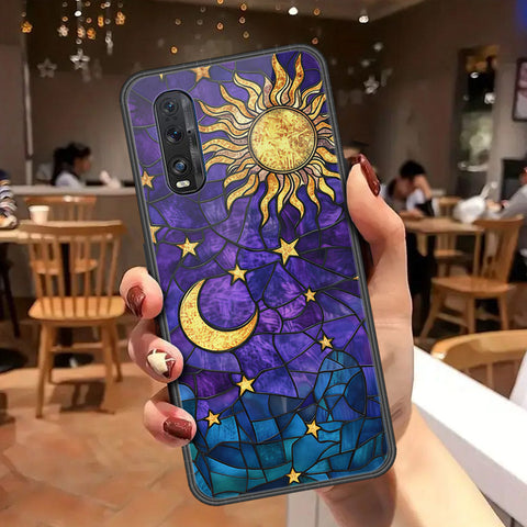 Oppo Find X2 Cover - Celestial Starry Universe Series - HQ Ultra Shine Premium Infinity Glass Soft Silicon Borders Case