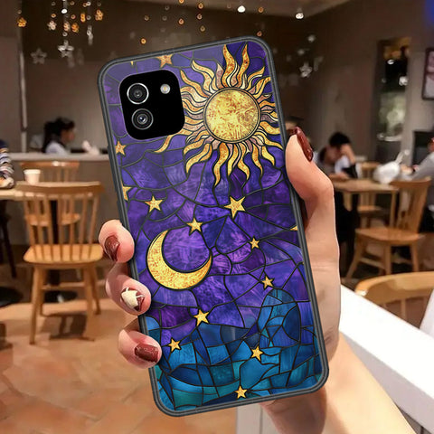 Samsung Galaxy A03 Cover - Celestial Starry Universe Series - HQ Ultra Shine Premium Infinity Glass Soft Silicon Borders Case
