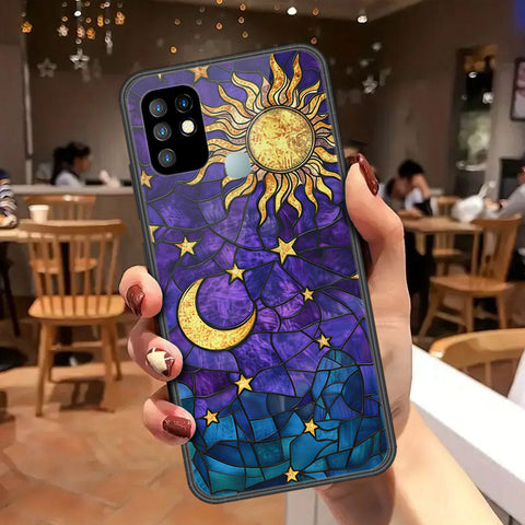 Infinix Hot 10 Cover - Celestial Starry Universe Series - HQ Ultra Shine Premium Infinity Glass Soft Silicon Borders Case