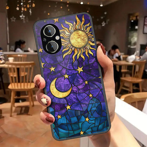 Oppo Reno 7Z 5G Cover - Celestial Starry Universe Series - HQ Ultra Shine Premium Infinity Glass Soft Silicon Borders Case