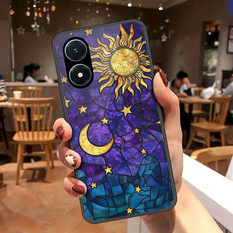 Vivo Y02s Cover - Celestial Starry Universe Series - HQ Ultra Shine Premium Infinity Glass Soft Silicon Borders Case
