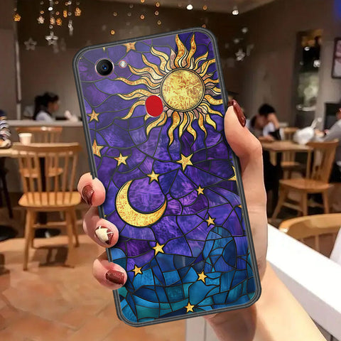 Oppo F7 Cover - Celestial Starry Universe Series - HQ Ultra Shine Premium Infinity Glass Soft Silicon Borders Case