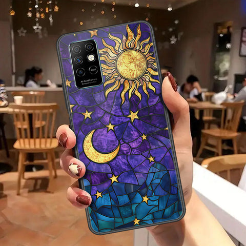 Infinix Note 8i Cover - Celestial Starry Universe Series - HQ Ultra Shine Premium Infinity Glass Soft Silicon Borders Case