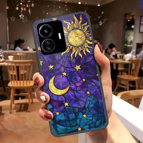 Vivo Y77 5G Cover - Celestial Starry Universe Series - HQ Ultra Shine Premium Infinity Glass Soft Silicon Borders Case