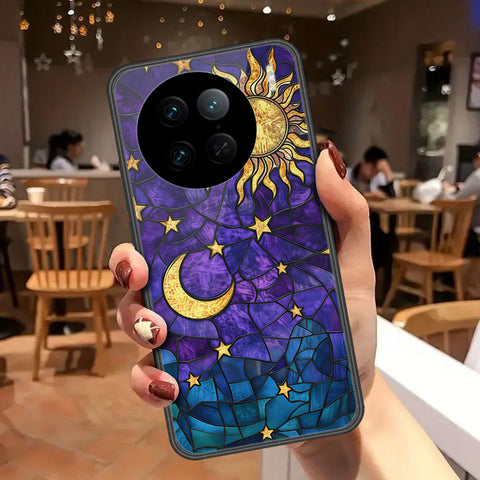 Vivo X90 Pro Cover - Celestial Starry Universe Series - HQ Ultra Shine Premium Infinity Glass Soft Silicon Borders Case