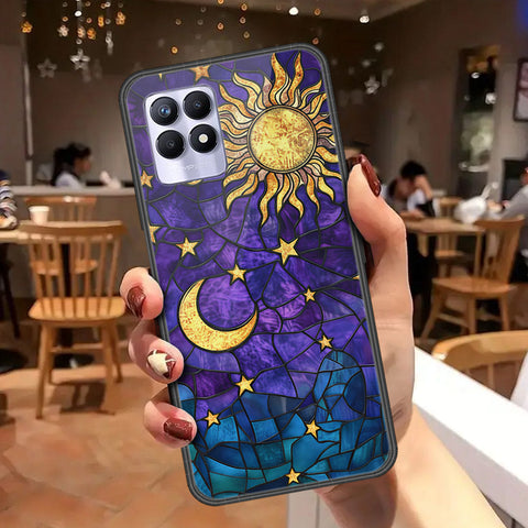 Realme 8i Cover - Celestial Starry Universe Series - HQ Ultra Shine Premium Infinity Glass Soft Silicon Borders Case