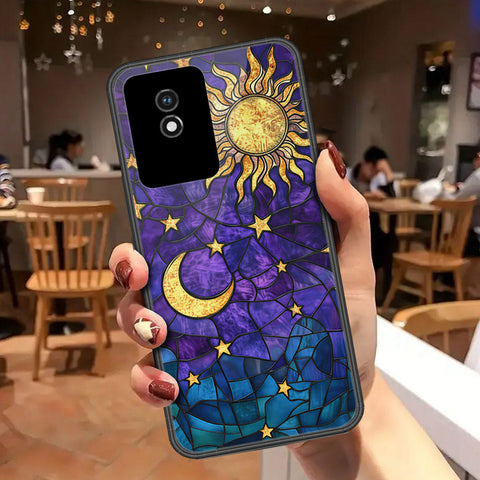 Vivo Y02A Cover - Celestial Starry Universe Series - HQ Ultra Shine Premium Infinity Glass Soft Silicon Borders Case