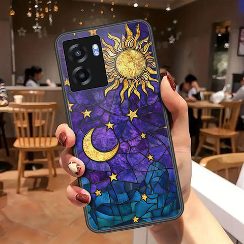 Realme Q5i Cover - Celestial Starry Universe Series - HQ Ultra Shine Premium Infinity Glass Soft Silicon Borders Case