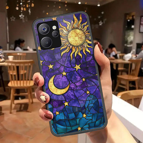 Realme 10T Cover - Celestial Starry Universe Series - HQ Ultra Shine Premium Infinity Glass Soft Silicon Borders Case