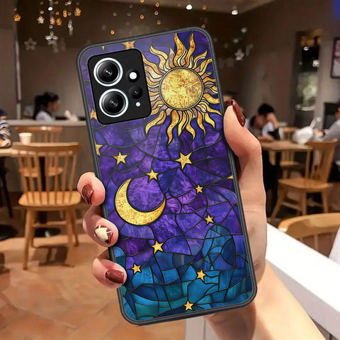 Xiaomi Redmi Note 12 4G Cover - Celestial Starry Universe Series - HQ Ultra Shine Premium Infinity Glass Soft Silicon Borders Case