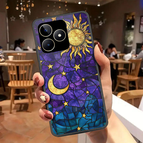 Realme C53 Cover - Celestial Starry Universe Series - HQ Ultra Shine Premium Infinity Glass Soft Silicon Borders Case