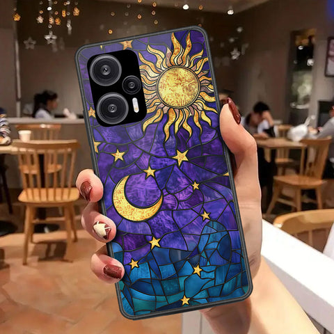Xiaomi Redmi Note 12 Turbo Cover - Celestial Starry Universe Series - HQ Ultra Shine Premium Infinity Glass Soft Silicon Borders Case
