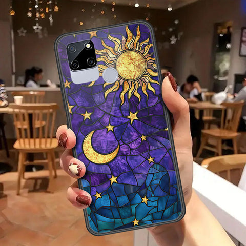 Realme C12 Cover - Celestial Starry Universe Series - HQ Ultra Shine Premium Infinity Glass Soft Silicon Borders Case