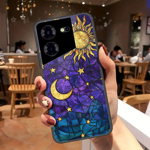 Tecno Pova 5 Pro Cover - Celestial Starry Universe Series - HQ Ultra Shine Premium Infinity Glass Soft Silicon Borders Case