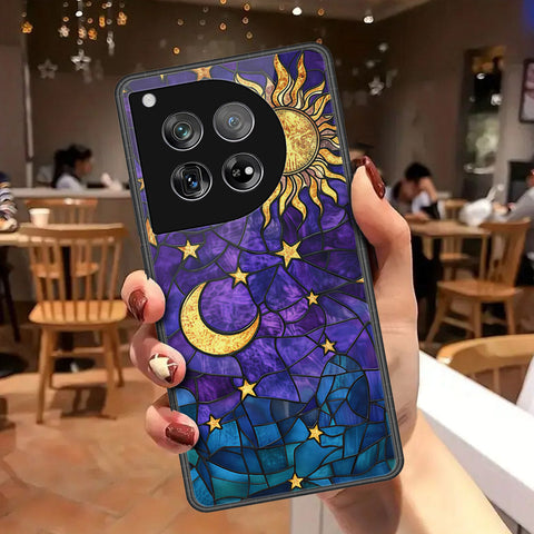 OnePlus 12 Cover - Celestial Starry Universe Series - HQ Ultra Shine Premium Infinity Glass Soft Silicon Borders Case