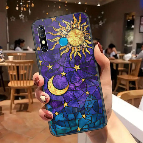 Infinix Hot 8 Cover - Celestial Starry Universe Series - HQ Ultra Shine Premium Infinity Glass Soft Silicon Borders Case