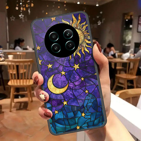 Realme 12 PlusCover - Celestial Starry Universe Series - HQ Ultra Shine Premium Infinity Glass Soft Silicon Borders Case