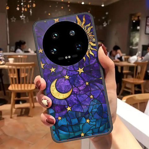 Xiaomi 14 Ultra Cover - Celestial Starry Universe Series - HQ Ultra Shine Premium Infinity Glass Soft Silicon Borders Case