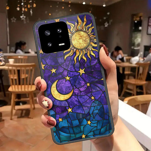 Xiaomi 13 Cover - Celestial Starry Universe Series - HQ Ultra Shine Premium Infinity Glass Soft Silicon Borders Case