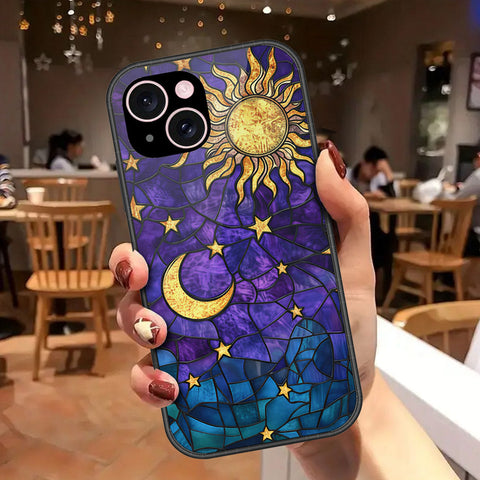 iPhone 15 Plus Cover - Celestial Starry Universe Series - HQ Ultra Shine Premium Infinity Glass Soft Silicon Borders Case