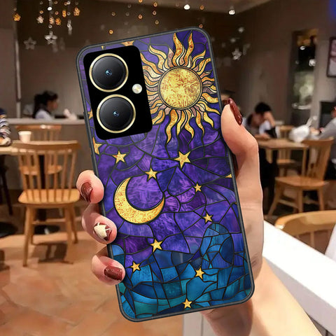 Vivo Y35m Plus Cover - Celestial Starry Universe Series - HQ Ultra Shine Premium Infinity Glass Soft Silicon Borders Case