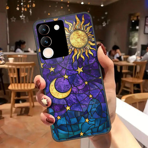 Vivo V29e Cover - Celestial Starry Universe Series - HQ Ultra Shine Premium Infinity Glass Soft Silicon Borders Case