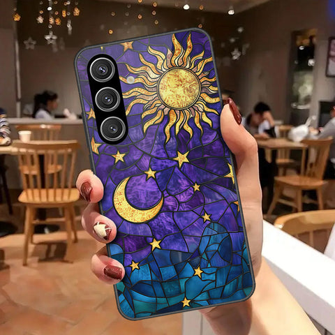 Samsung Galaxy S24 Cover - Celestial Starry Universe Series - HQ Ultra Shine Premium Infinity Glass Soft Silicon Borders Case