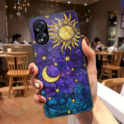 Oppo A38 Cover - Celestial Starry Universe Series - HQ Ultra Shine Premium Infinity Glass Soft Silicon Borders Case