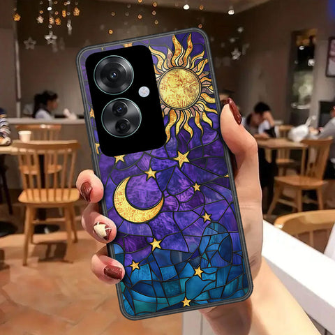 Oppo Reno 11F 5G Cover - Celestial Starry Universe Series - HQ Ultra Shine Premium Infinity Glass Soft Silicon Borders Case