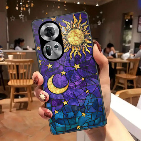 Oppo Reno 11 5G Cover - Celestial Starry Universe Series - HQ Ultra Shine Premium Infinity Glass Soft Silicon Borders Case