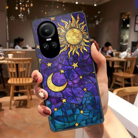 Oppo Reno 10 Pro Cover - Celestial Starry Universe Series - HQ Ultra Shine Premium Infinity Glass Soft Silicon Borders Case
