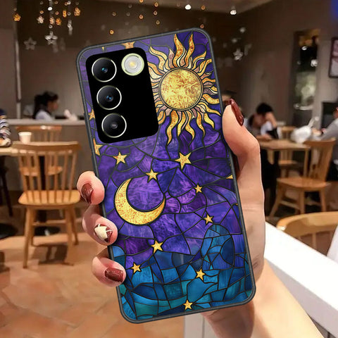 Vivo Y100 4G Cover - Celestial Starry Universe Series - HQ Ultra Shine Premium Infinity Glass Soft Silicon Borders Case
