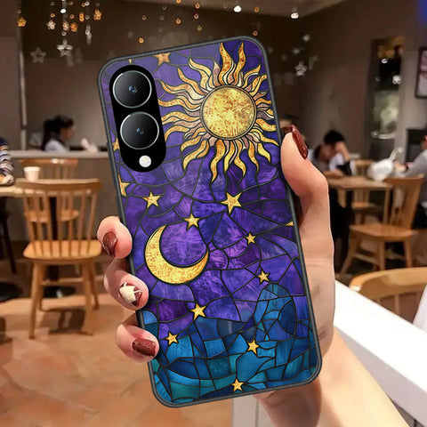 Vivo Y17s Cover - Celestial Starry Universe Series - HQ Ultra Shine Premium Infinity Glass Soft Silicon Borders Case