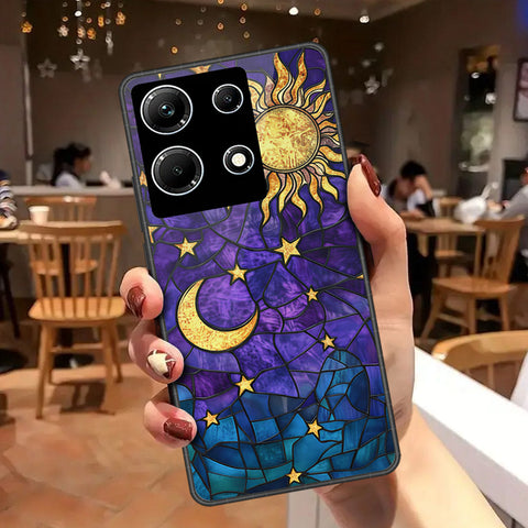 Infinix Note 30 Cover - Celestial Starry Universe Series - HQ Ultra Shine Premium Infinity Glass Soft Silicon Borders Case