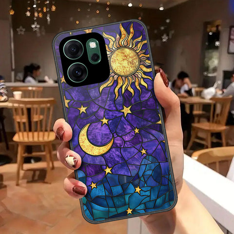 Oppo Reno 14F Cover - Celestial Starry Universe Series - HQ Ultra Shine Premium Infinity Glass Soft Silicon Borders Case