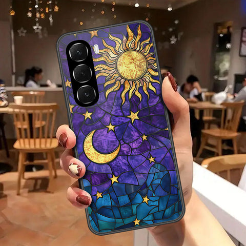 Infinix Hot 60 Cover - Celestial Starry Universe Series - HQ Ultra Shine Premium Infinity Glass Soft Silicon Borders Case