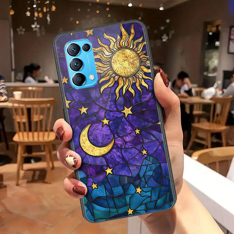 Oppo Reno 5 5G Cover - Celestial Starry Universe Series - HQ Ultra Shine Premium Infinity Glass Soft Silicon Borders Case