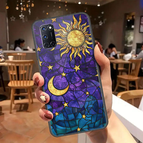 Oppo A52 Cover - Celestial Starry Universe Series - HQ Ultra Shine Premium Infinity Glass Soft Silicon Borders Case