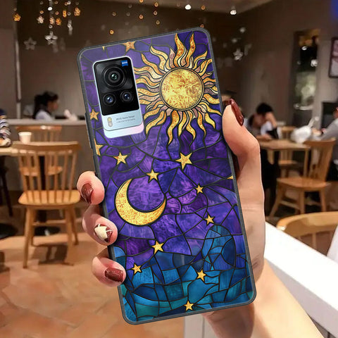 Vivo X60 Pro Cover - Celestial Starry Universe Series - HQ Ultra Shine Premium Infinity Glass Soft Silicon Borders Case